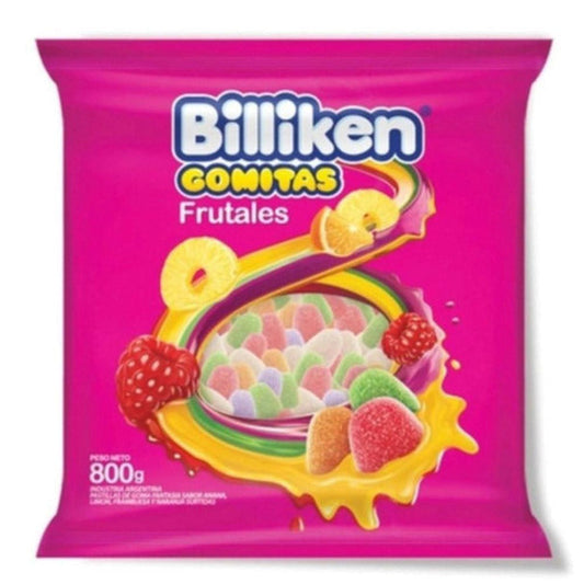 Pampa Direct Billiken Gomitas Conitos Frutales Fruit Candies Gummies, 800 g / 28.2 oz (family bag)