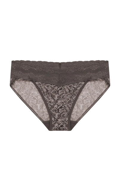 Natori Bliss Perfection One-Size V-Kini - Chrome Python Print (x2)