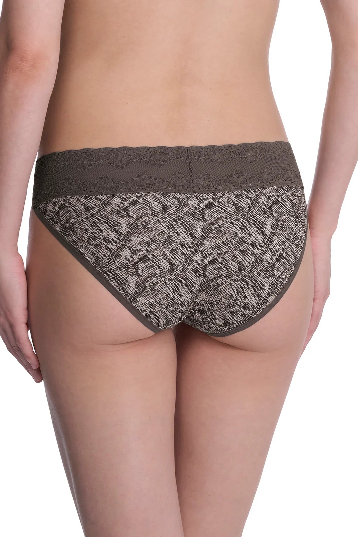 Natori Bliss Perfection One-Size V-Kini - Chrome Python Print (x2)