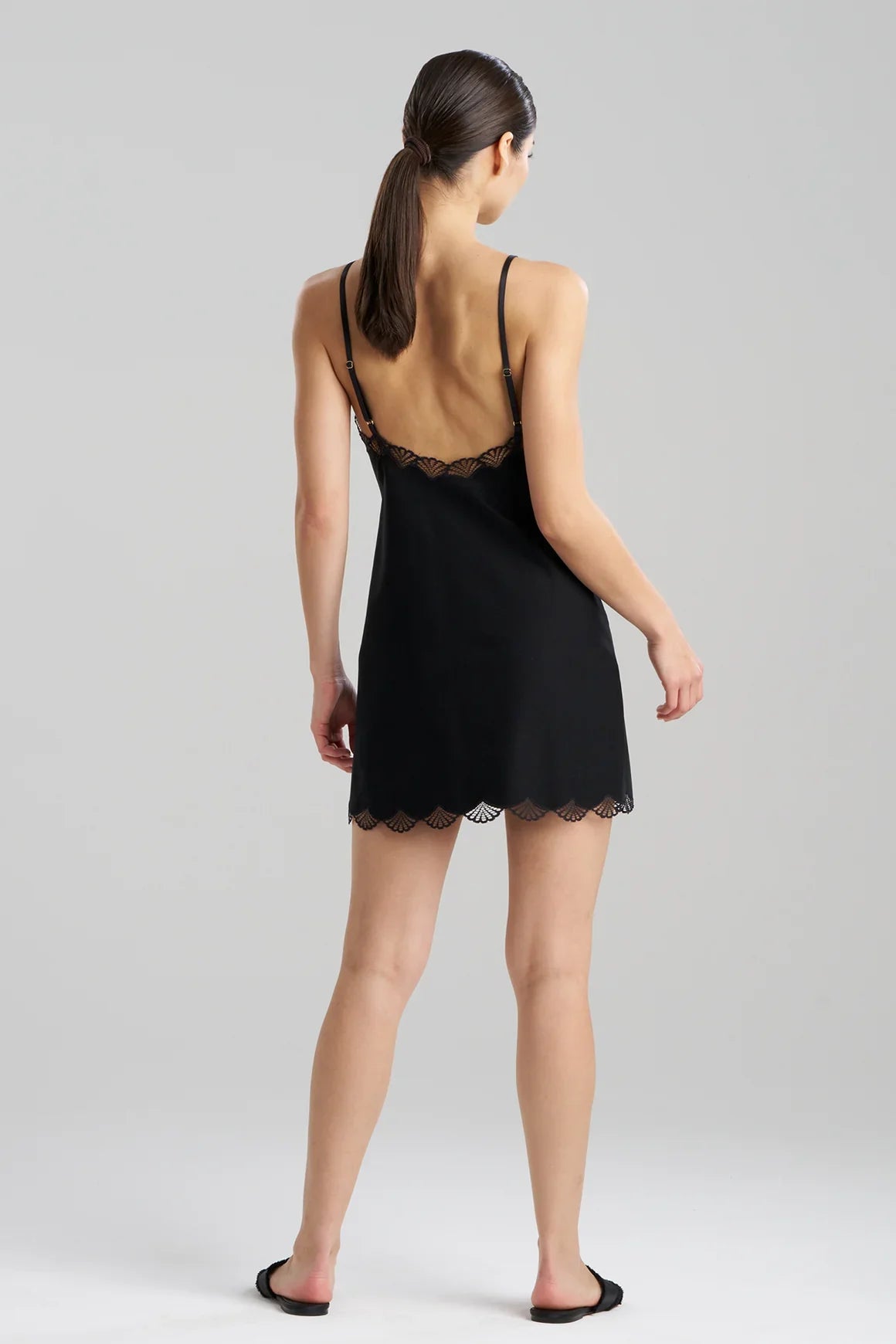 Natori Bliss Serenity Cotton Chemise - Black