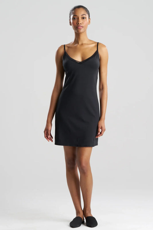 Natori Blissful Essentials Cotton Modal Chemise - Black