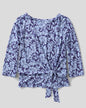 BLAIR Women’s Top Trailing Floral Side-Tie Knit Top (Misses) - x2