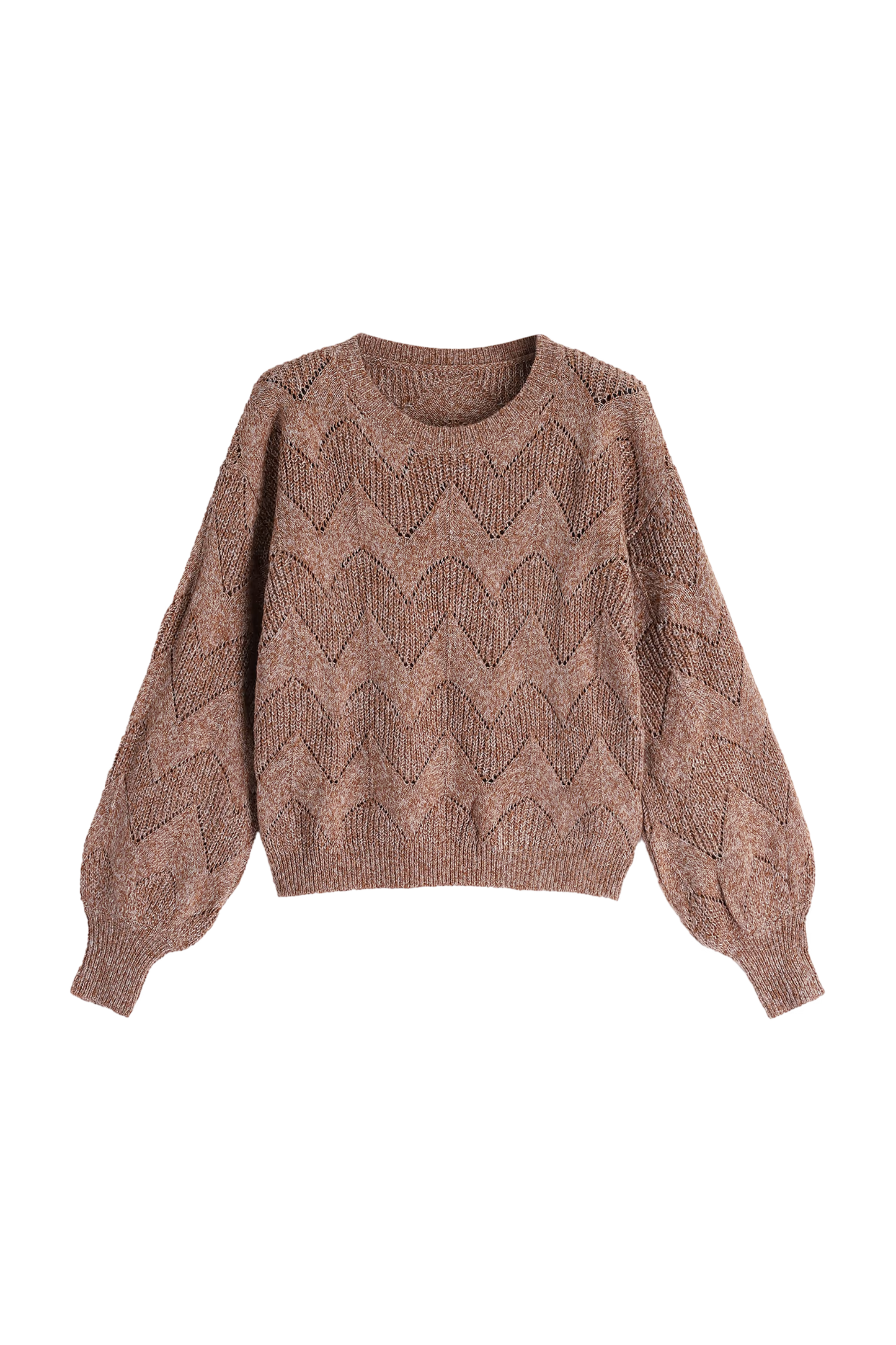 Cupshe Chevron Stitching Marled Knit Sweater (x2)