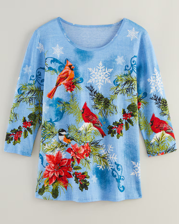 BLAIR Haband Women’s 3/4-Sleeve Print Artista Knit Top 1 (Women Plus) - x4