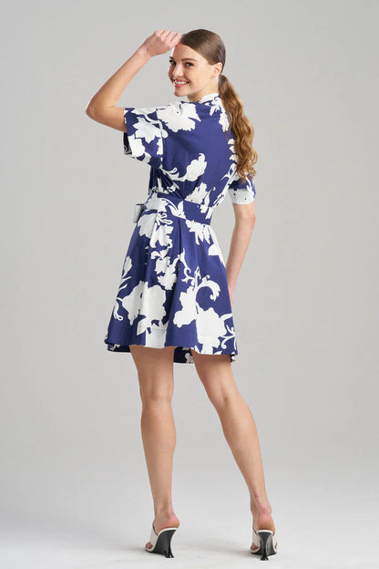 NATORI Casablanca Button-Up Dress - Midnight Navy