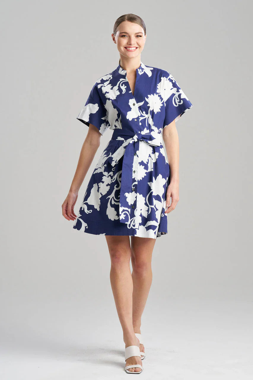 NATORI Casablanca Button-Up Dress - Midnight Navy