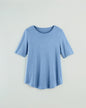 BLAIR Women's Tops Essential Knit Elbow-Sleeve Curved-Hem Tunic (Misses) - x4