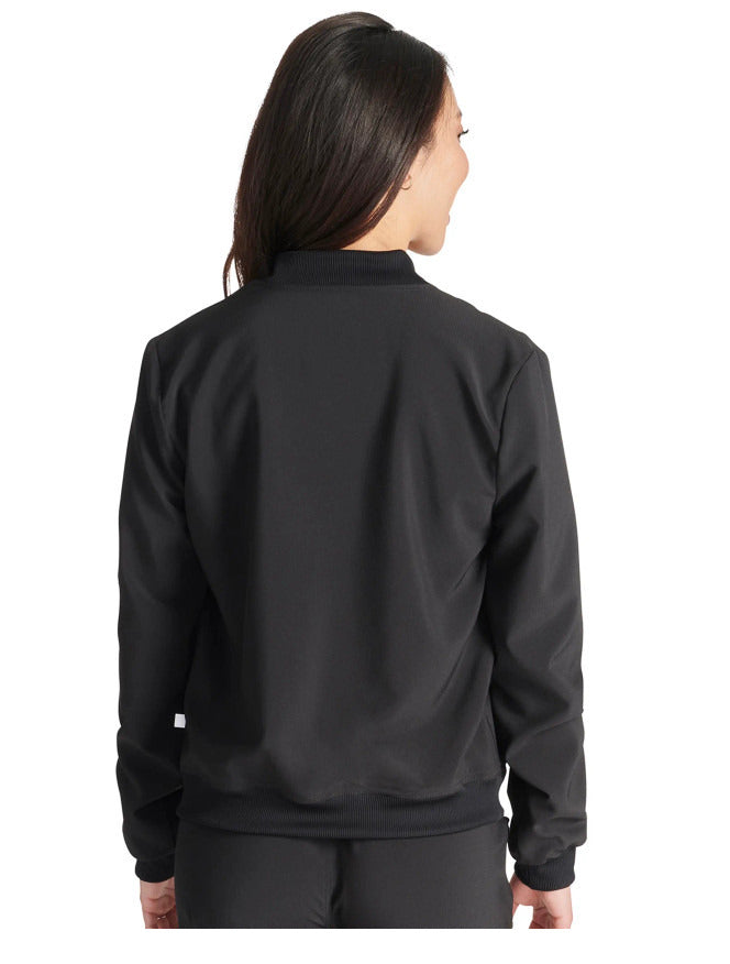 Cherokee by Cherokee Women's Zip Front Bomber