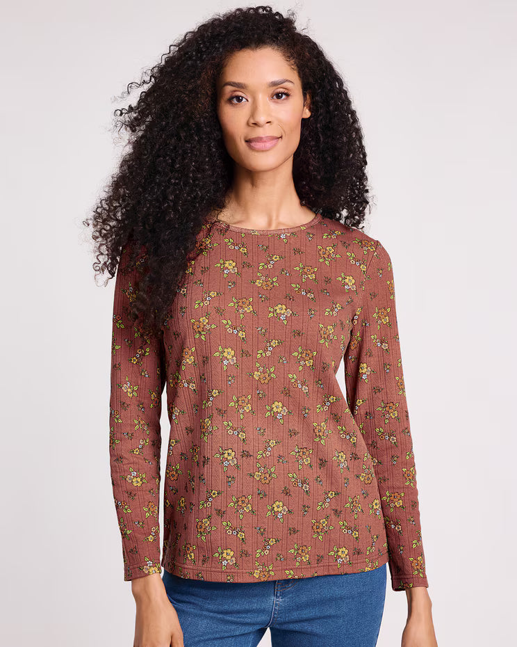BLAIR Women’s Top Long Sleeve Pointelle Top (Women Plus) - x3