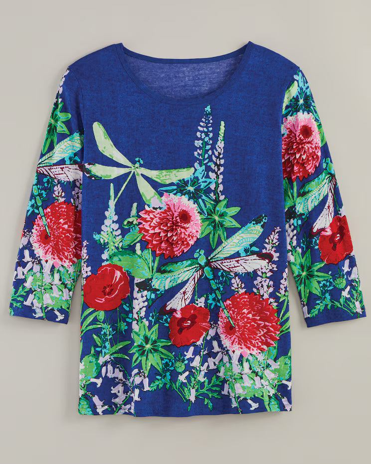 BLAIR Haband Women’s 3/4-Sleeve Print Artista Knit Top 1 (Women Plus) - x4