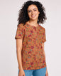 BLAIR Women's Tops Print Short Sleeve Pointelle Henley Top 1 (Women Plus)- x3
