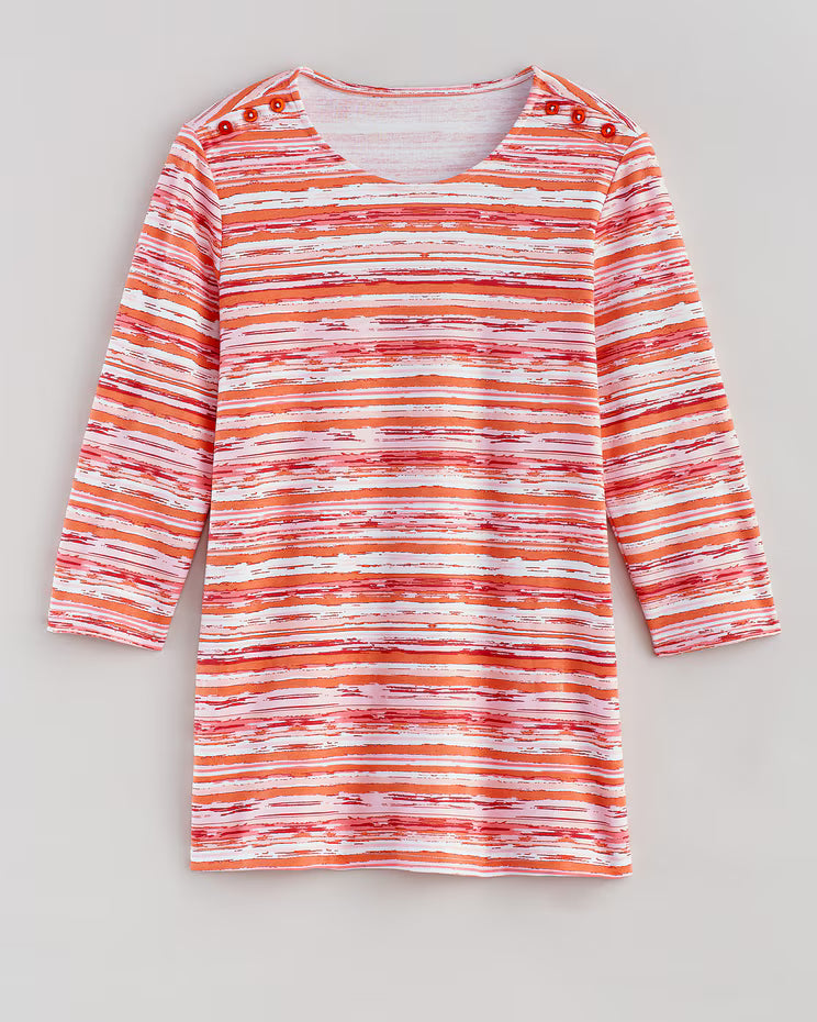 BLAIR Women's Tops Essential Knit Button-Trim Top 1 (Misses) - x3