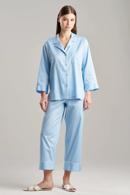 NATORI Cotton Sateen Essentials Notch PJ