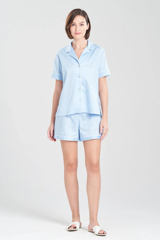 Natori Cotton Sateen Shorts PJ - Bluebell