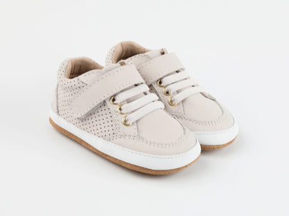 Little Love Bug Co. Play Perfect Bone Low Top {Premium Leather}