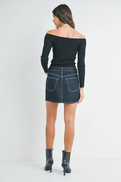 Ruby & Jenna Women's Micro Clean Hem Skirt
