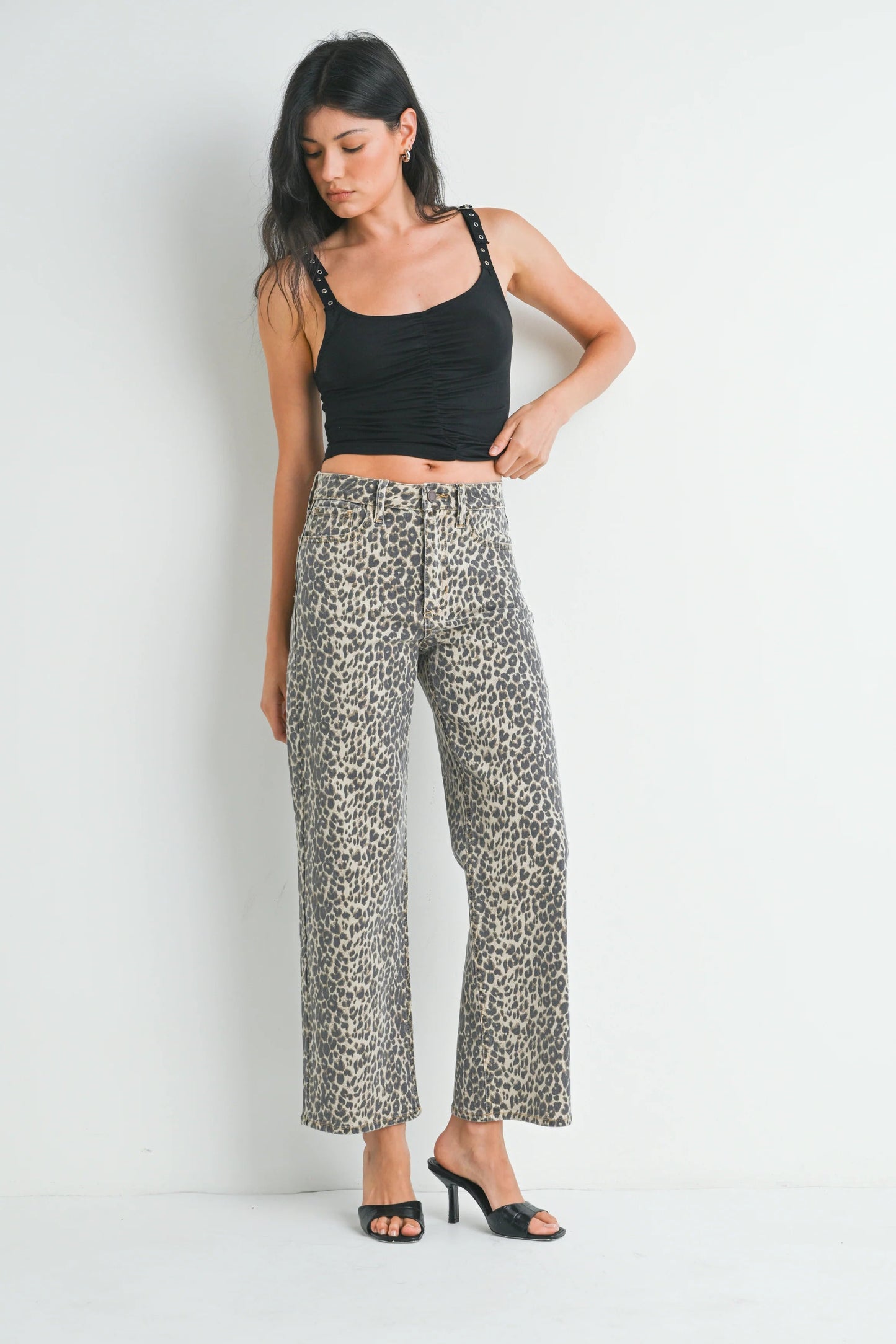 Ruby & Jenna Women's Just Black - High Rise Vintage Straight