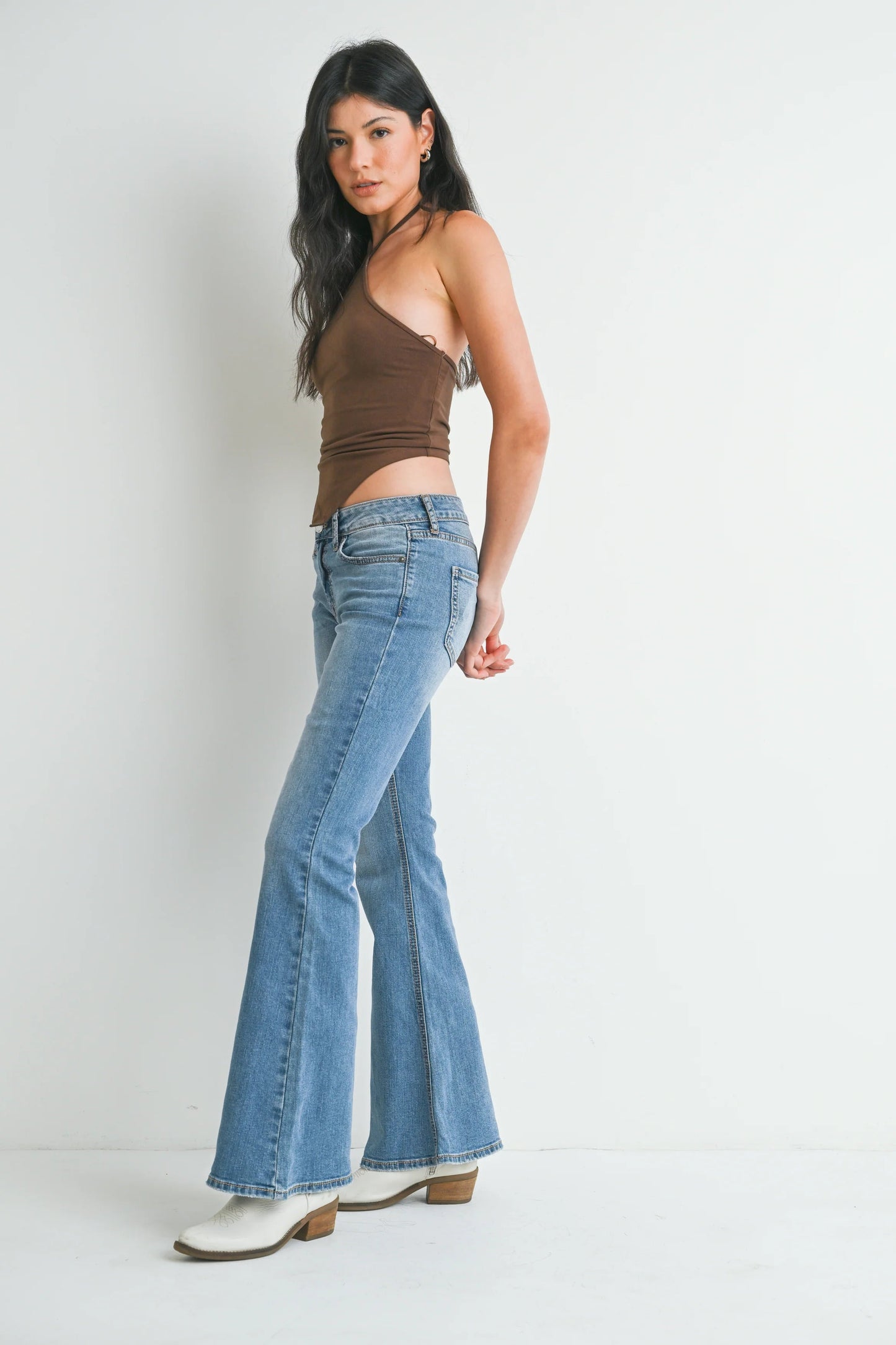 Ruby & Jenna Women's Just Black - Low Rise Western Bootcut