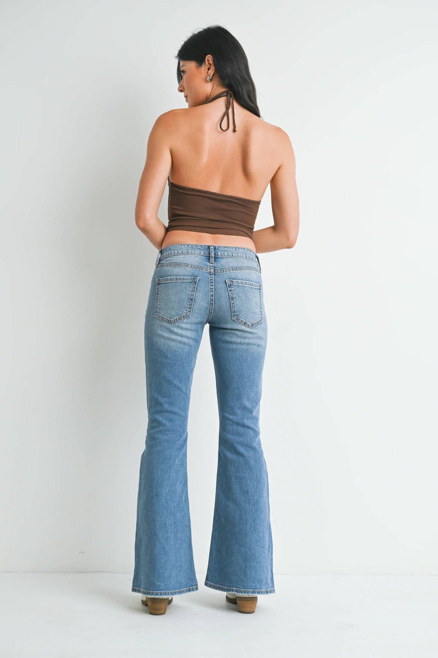 Ruby & Jenna Women's Just Black - Low Rise Western Bootcut