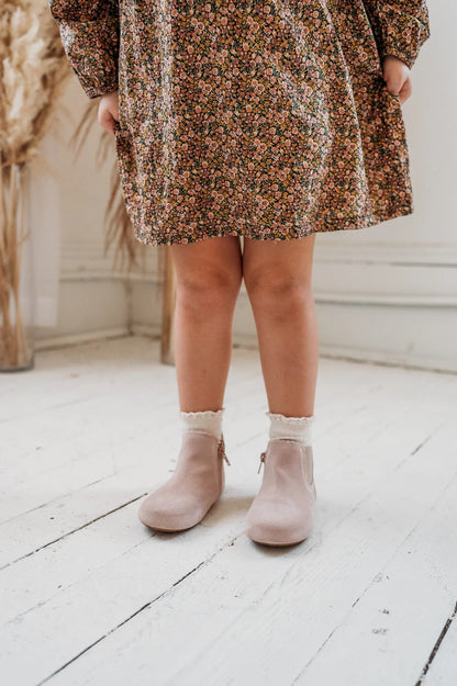 Little Love Bug Co. Blush Suede Reagan