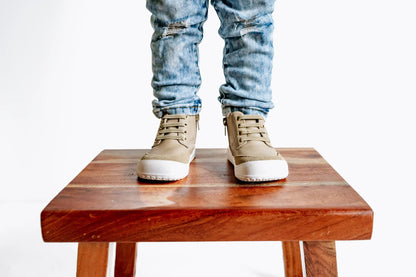 Little Love Bug Co. Play Perfect Beige High Top {Premium Leather}