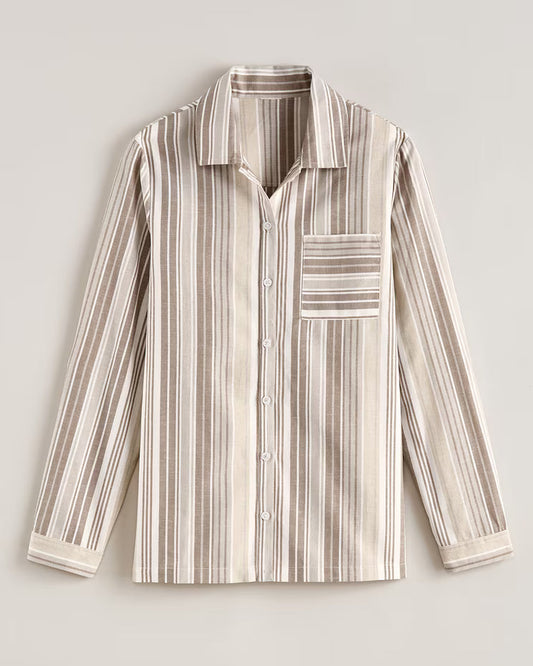 BLAIR Women's Tops Linen Blend Big Shirt (Misses) - x3