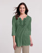 BLAIR Women's Tops Essential Knit Embroidered Tunic (Misses) - x3