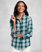 BLAIR Women’s Top Plaid & Gingham Brushed-Cotton Shirt (Petite) - x2