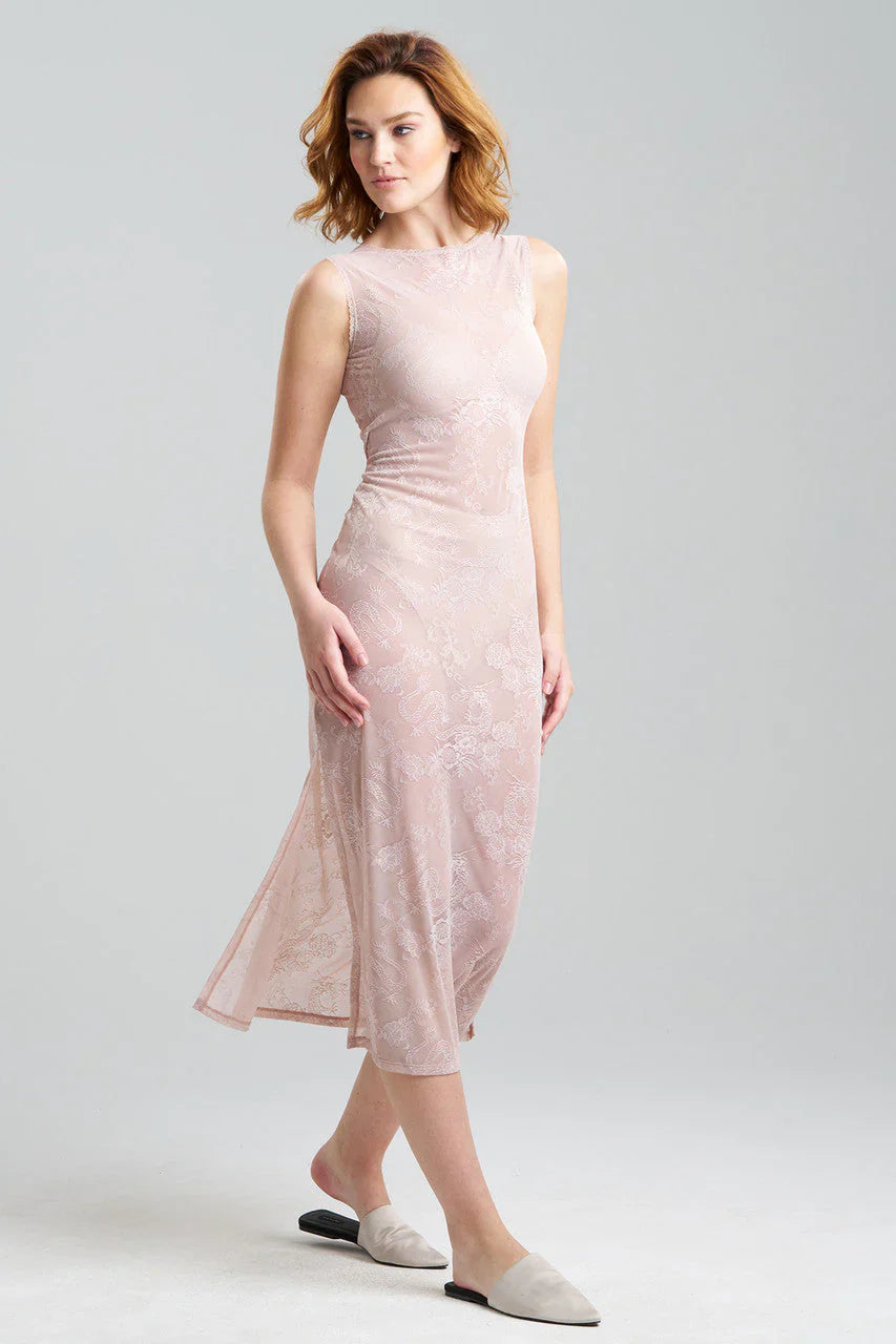 NATORI Dragon Lace Slip Dress