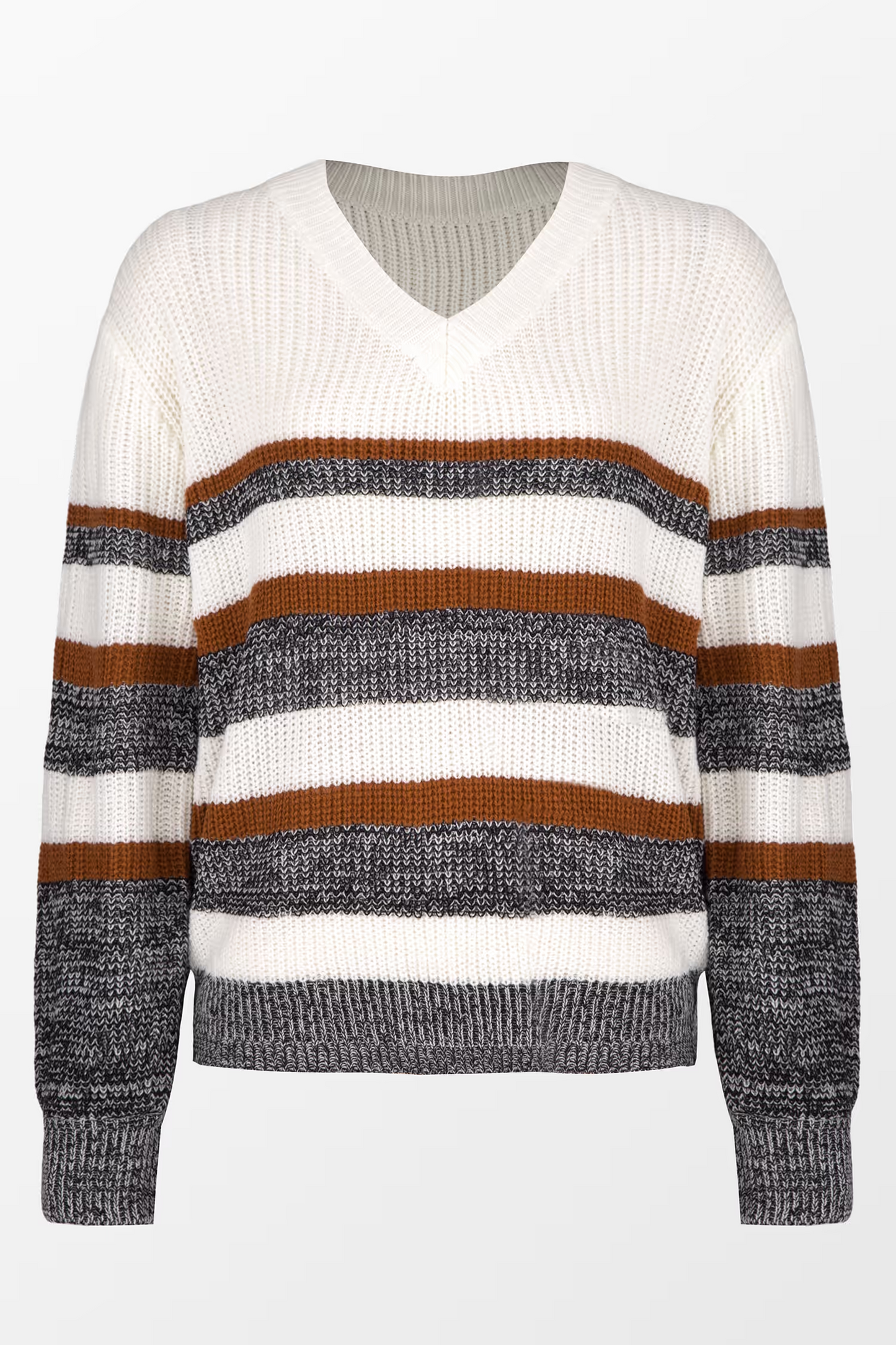 Cupshe Striped V-Neck Rib Sweater (x2)