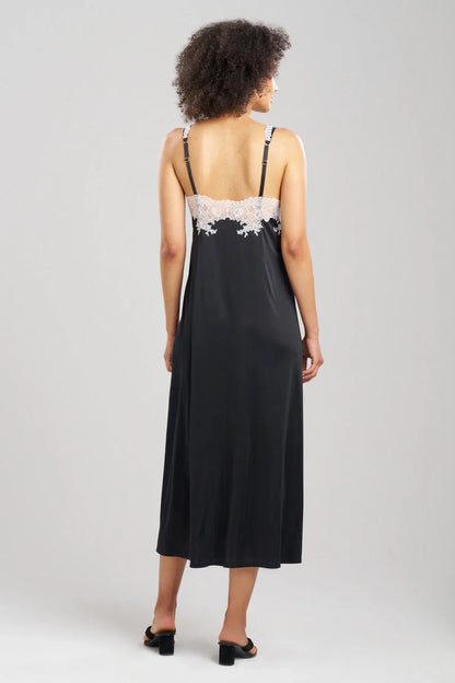 NATORI Enchant Lace Applique Slip Dress