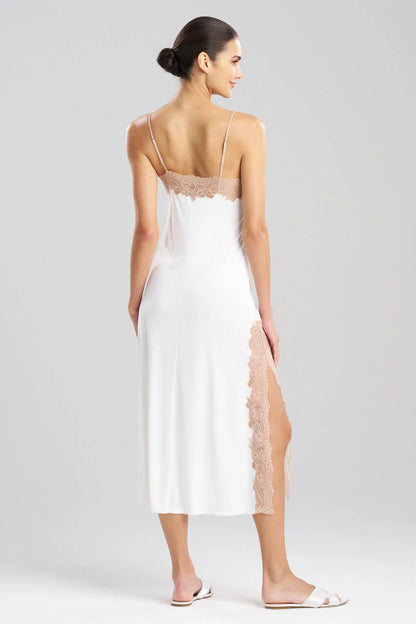 NATORI Enchant Lace Slit Slip Dress 1