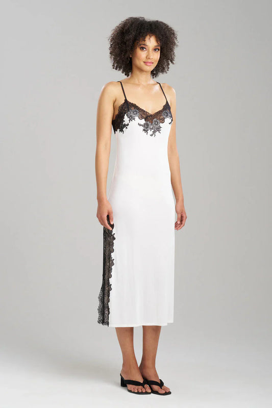 NATORI Enchant Lace Slit Slip Dress 1