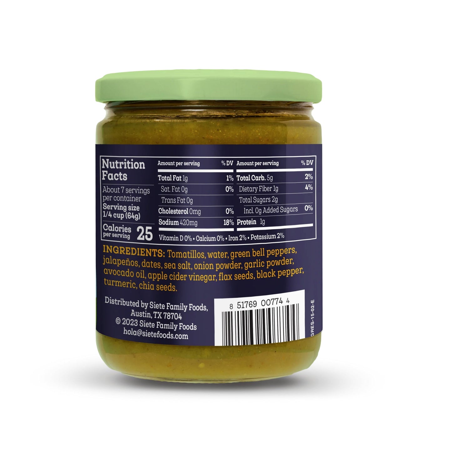 Siete Foods Green Enchilada Sauce - 4 jars