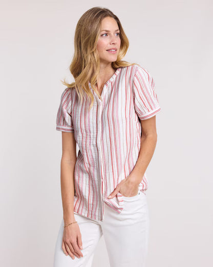 BLAIR Women's Tops Gauze Camp Shirt (Misses) - x3