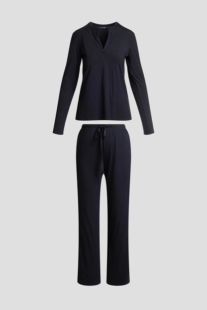 Natori Feathers Essentials Lenzing Ecovero Viscose PJ - Black