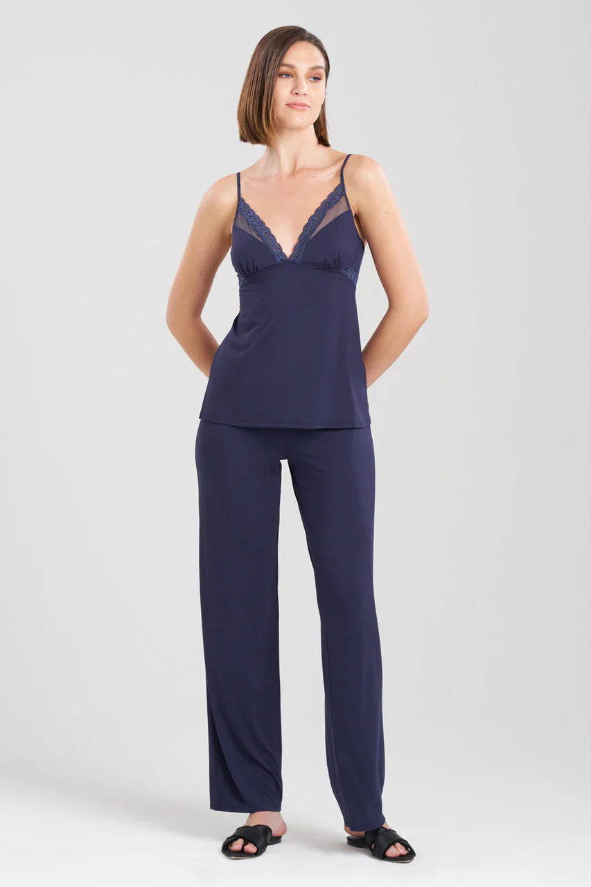 Natori Feathers Essentials Lenzing Ecovero Viscose Cami PJ - Night Blue