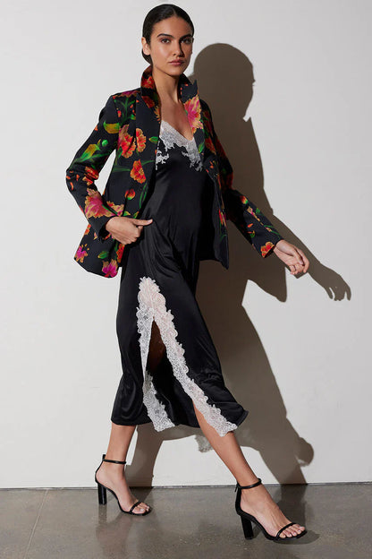 NATORI Enchant Lace Slit Slip Dress 2