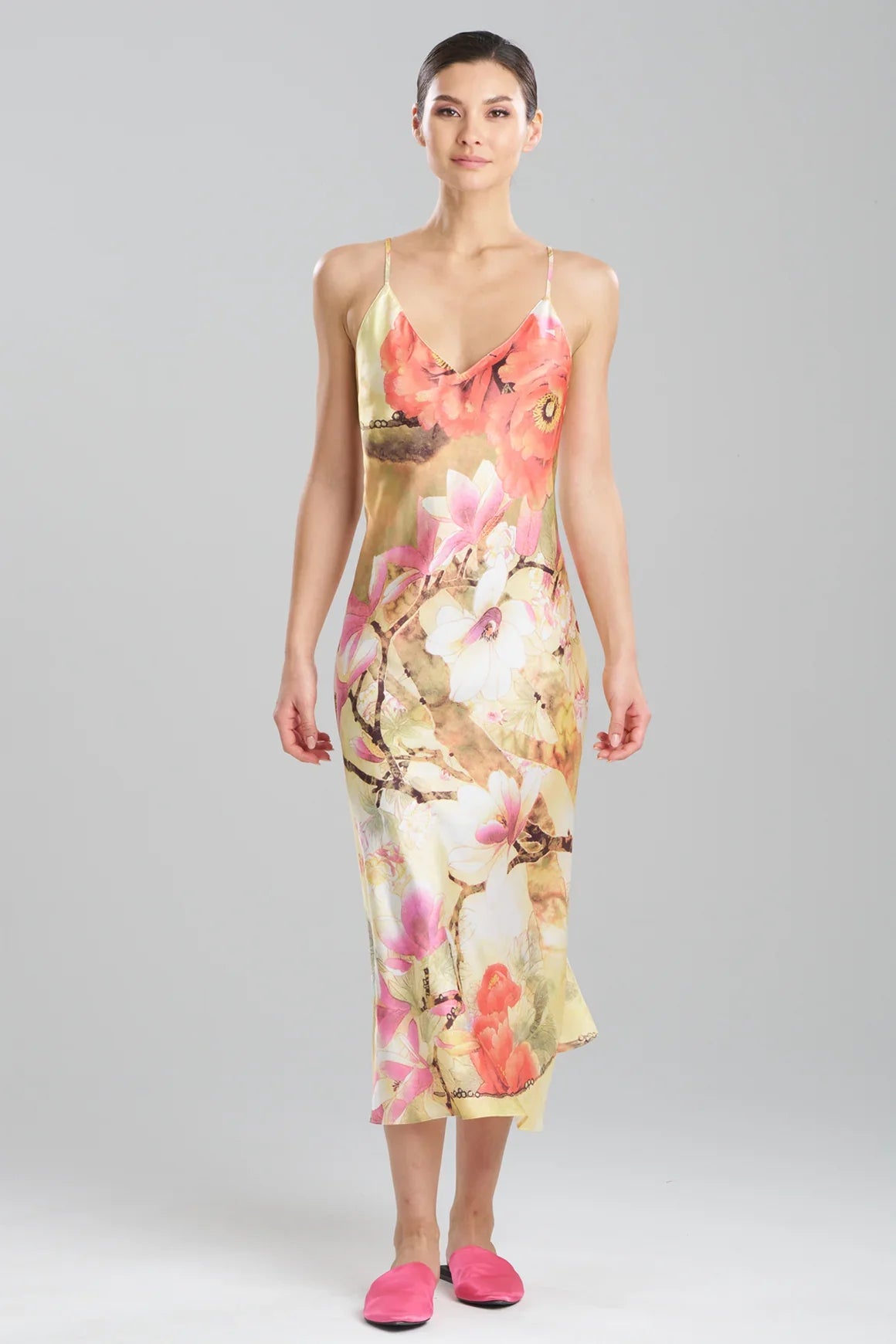 NATORI Floral Garden Slip Dress