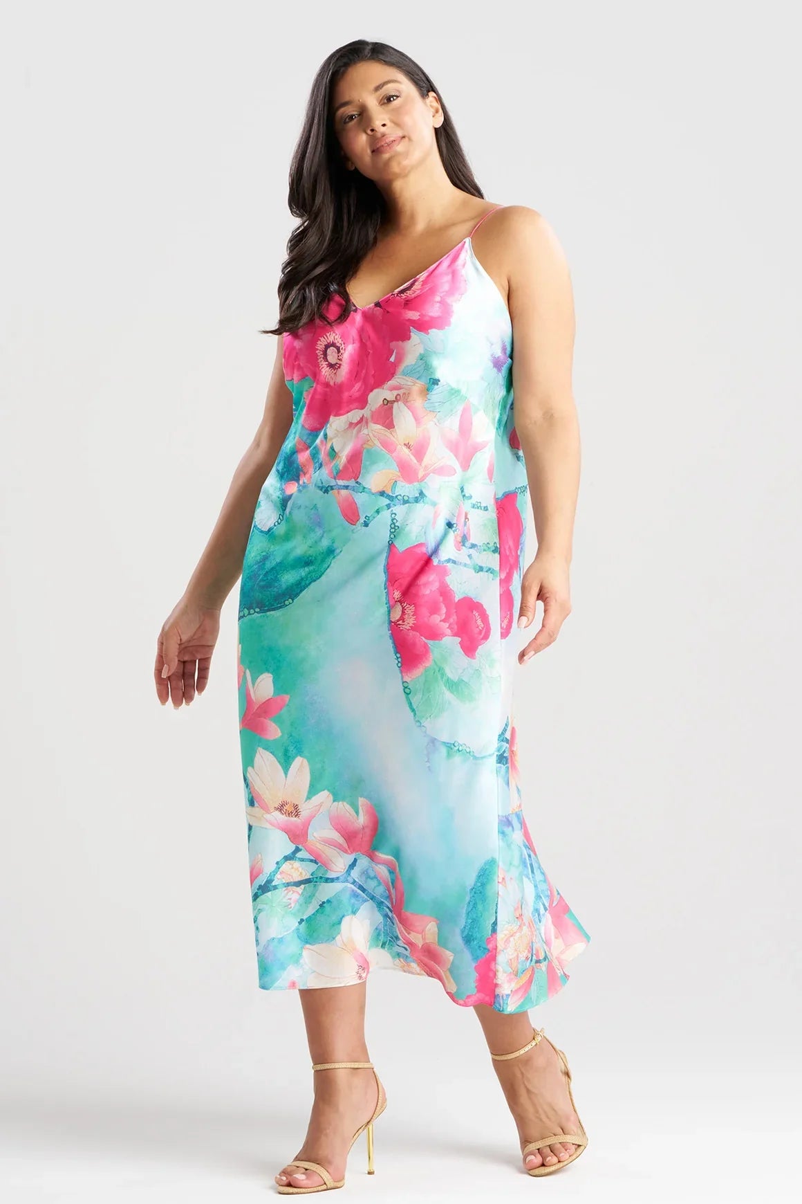 NATORI Floral Garden Slip Dress