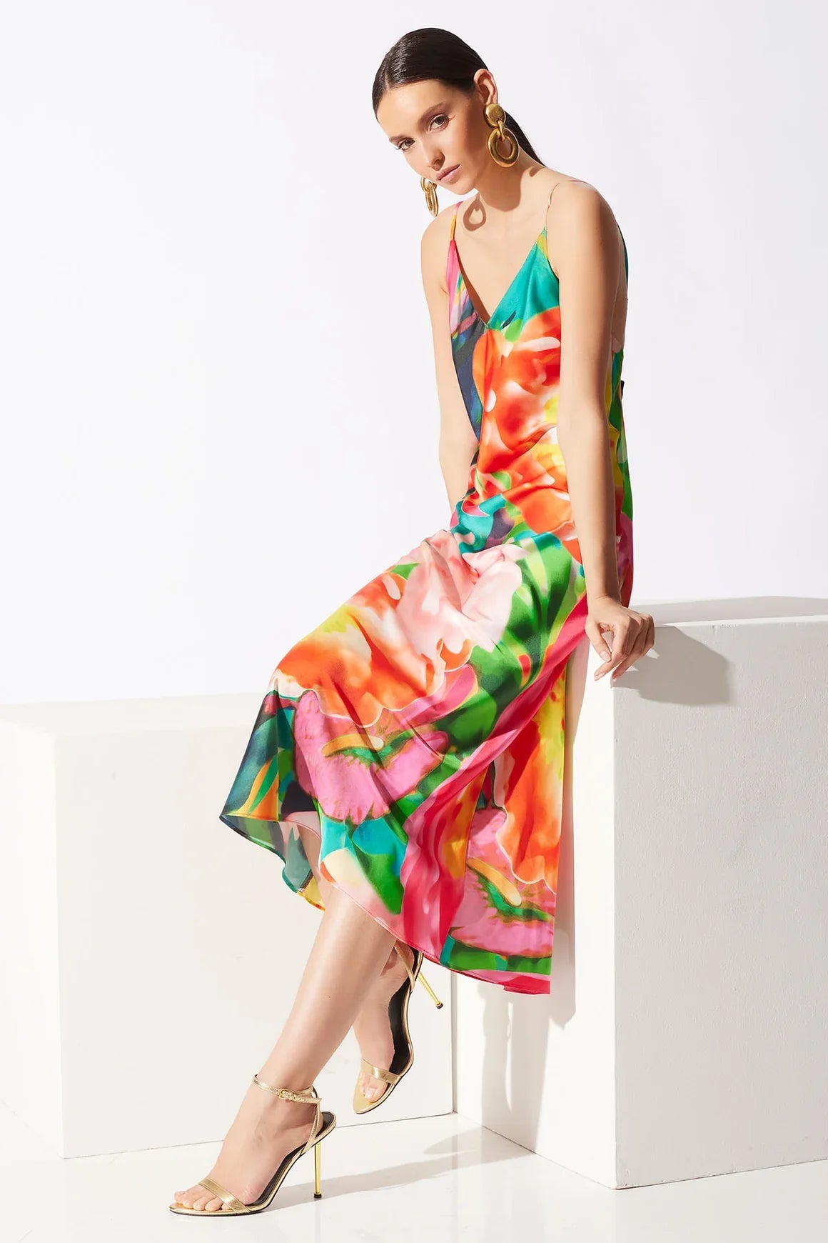 NATORI Garbo V-Neck Slip Dress