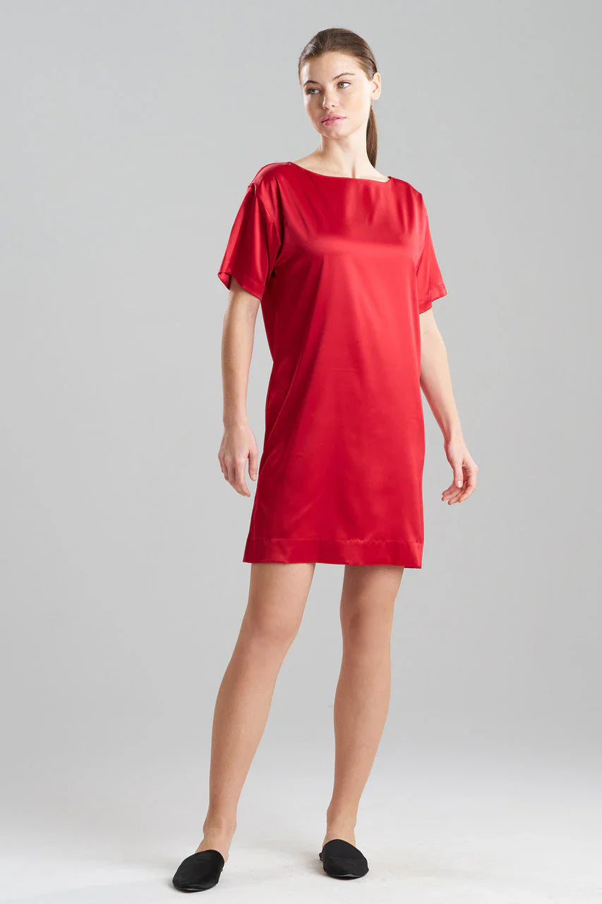 Natori Glamour Sleepshirt - Brocade Red