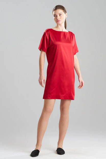 Natori Glamour Sleepshirt - Brocade Red