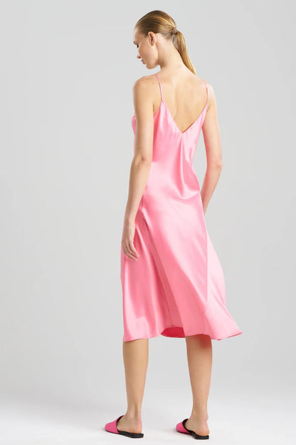 Natori Glamour V-Neck Slip Dress - Flamingo