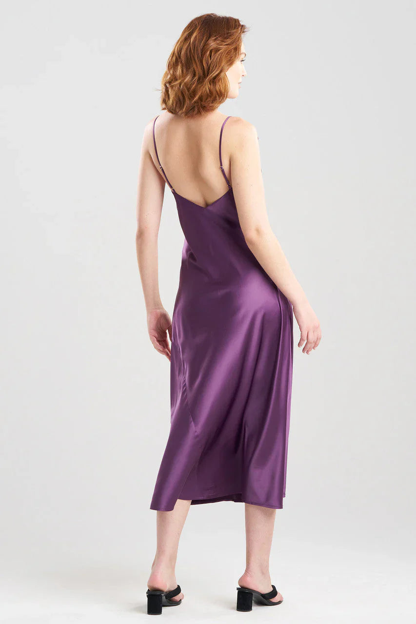 Natori Glamour V-Neck Slip Dress - Imperial Purple