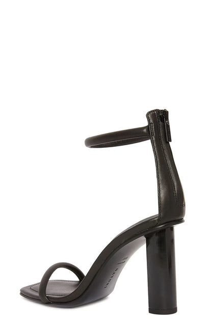 Natori Glow Nappa Leather Block Heel Sandal - Black