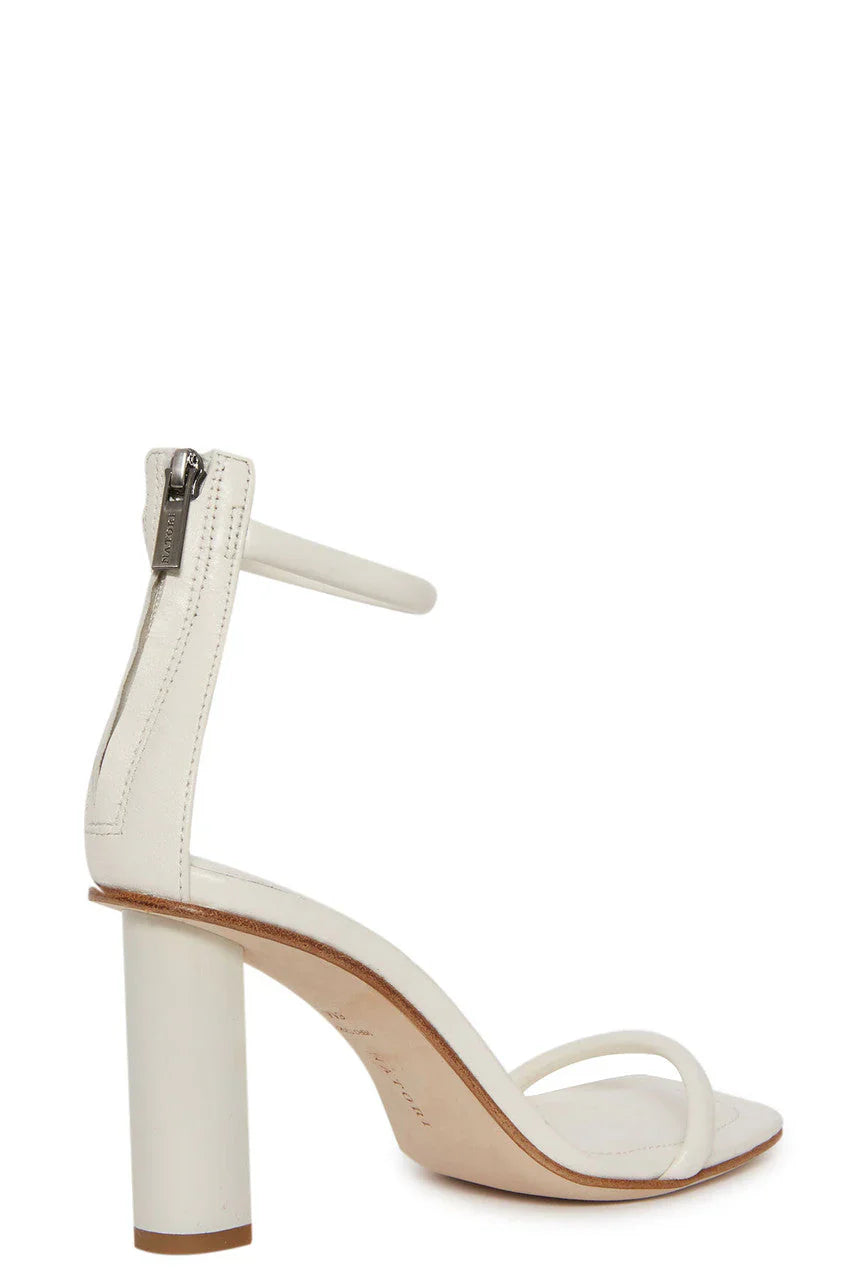 Natori Glow Nappa Leather Block Heel Sandal - White