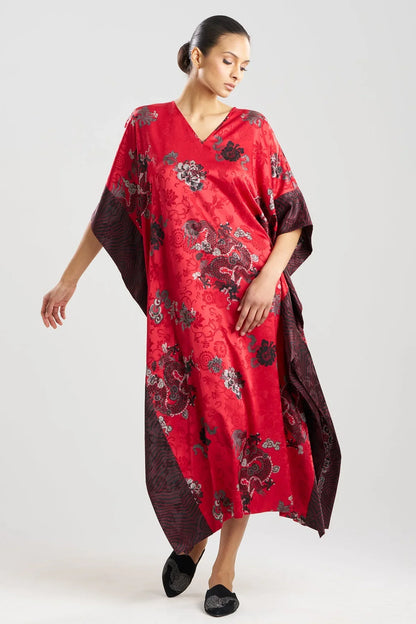 NATORI Imperial Dragon Jacquard Caftan