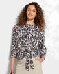 BLAIR Women’s Top Trailing Floral Side-Tie Knit Top (Misses) - x2