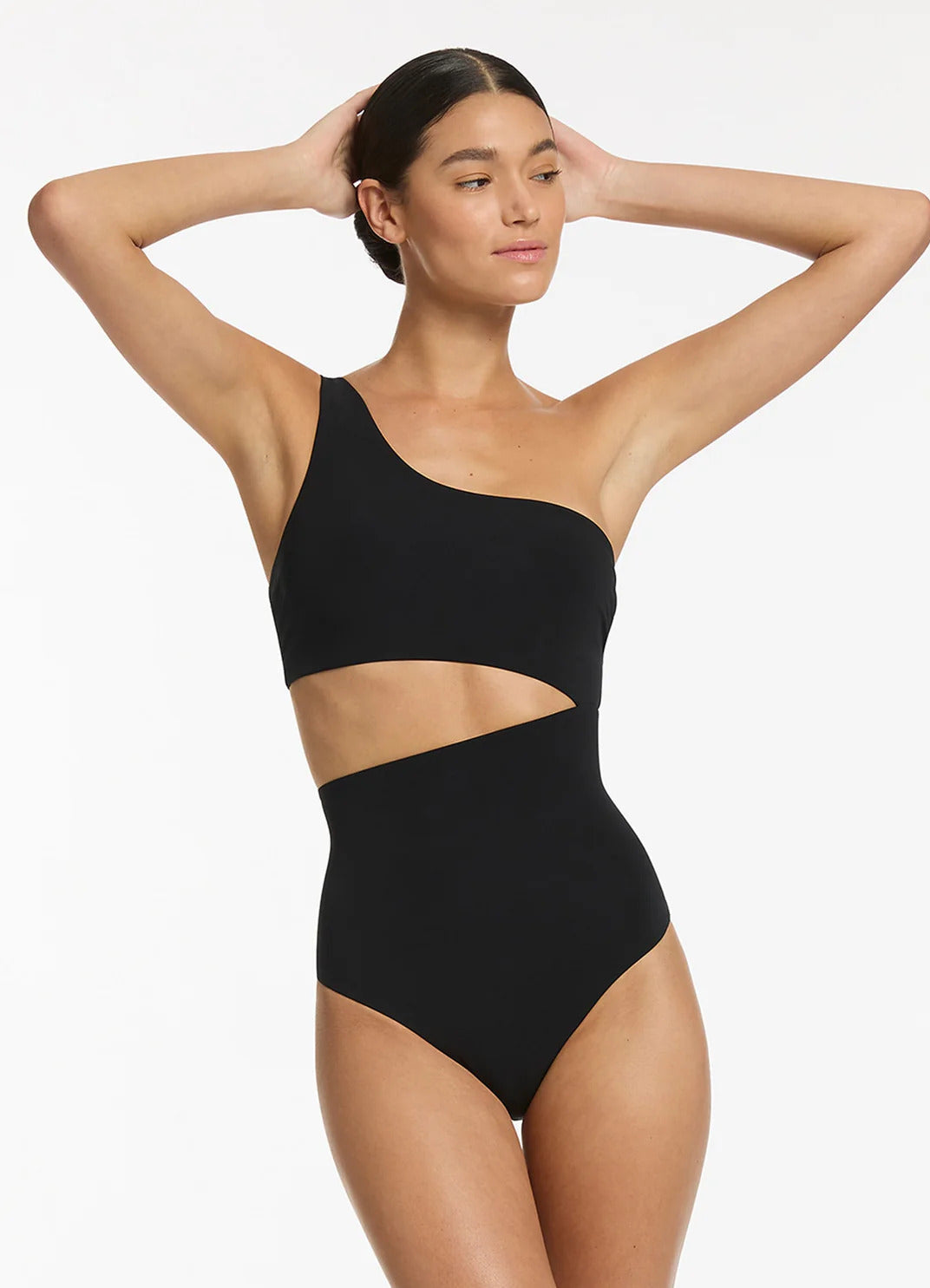 Seafolly Women's Jetset One Shoulder One Piece - Black